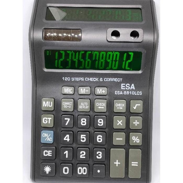 

KALKULATOR CALCULATOR 2 LAYAR LAMPU LED ESA 8810