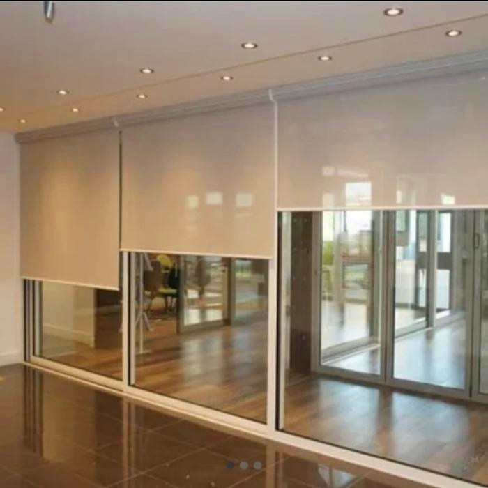 Roller Blind Dimout / Tirai Gulung / Tirai Kantor Roller Blind Point