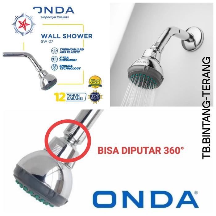 Kepala Shower Dinding Tanam Head Shower Set Wall