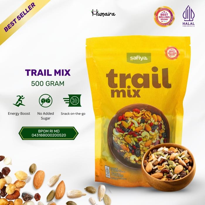 

3YC3 Trail Mix Safiya 500 Gram - Dried Mixed Fruit Seed & Nut Cemilan Sehat
