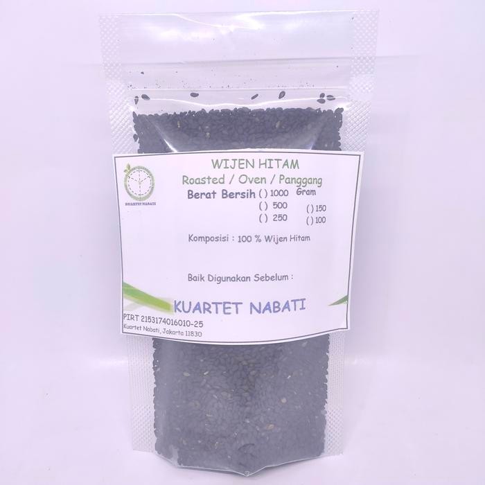 

3YC3 100Gr Roasted Wijen Hitam - Black Sesame Seeds - Premium - Sangrai