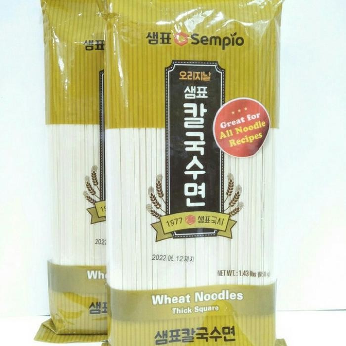 

H48Y Mi Kering Kal Guksu - Wheat Noodle Thick Square 650Gr Sempio