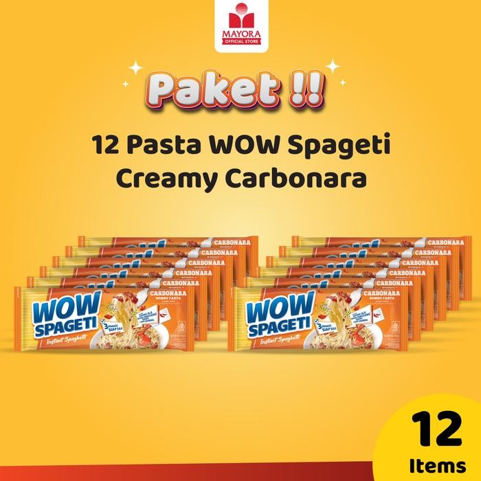 

H48Y Paket 12 Pasta Wow Spageti Creamy Carbonara