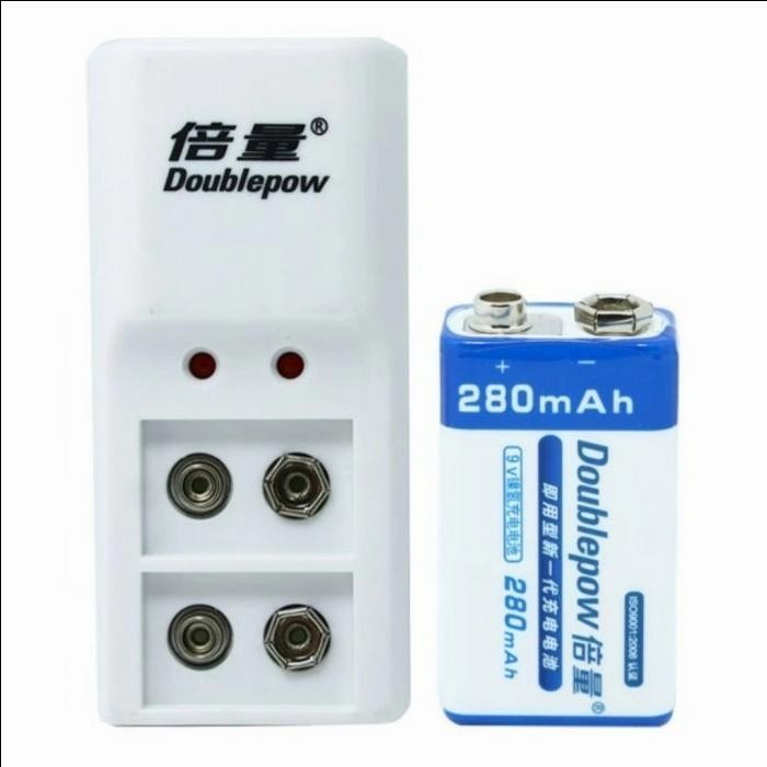 Baterai 9V Rechargeable Dan Charger