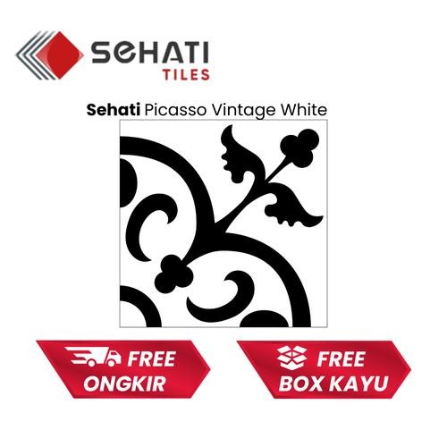 Keramik Motif 20x20 Allia Vintage Dinding / Lantai Batik Matte Mozaik