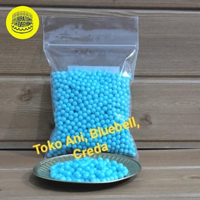 

Sprinkle sugar pearl blue 7mm, 500gr / Sprinkle warna biru 7mm, 500gr.