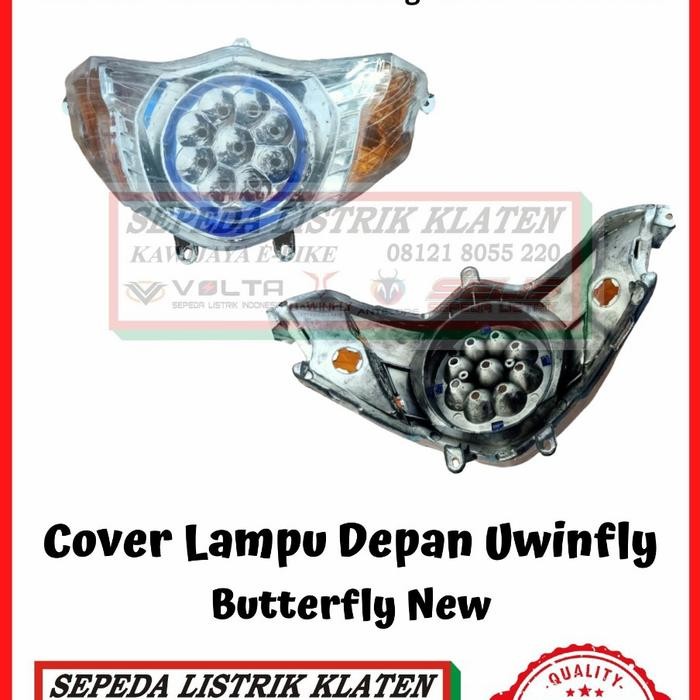 Cuci Gudang headlamp Lampu Depan Sepeda Listrik U-Winfly Butterfly Original