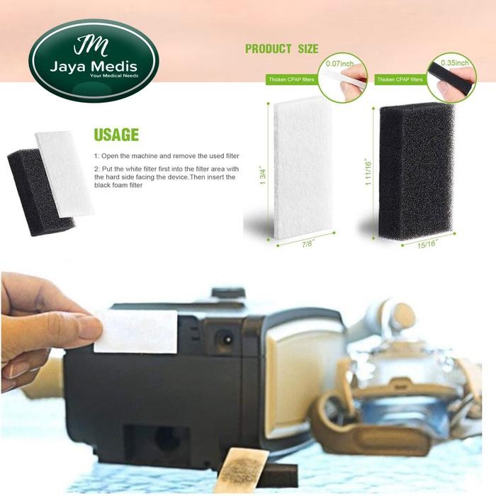 JTTOP" FILTER CPAP UNTUK PHILIPS RESPIRONICS - 5 PCS