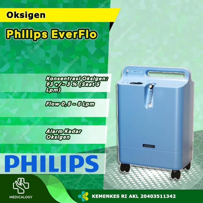 JTTOP" PHILIPS EVERFLO TRAVEL OXYGEN CONCENTRATOR PORTABLE