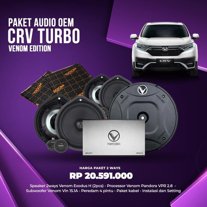 Cuci Gudang Venom Paket Audio OEM Honda CRV Turbo