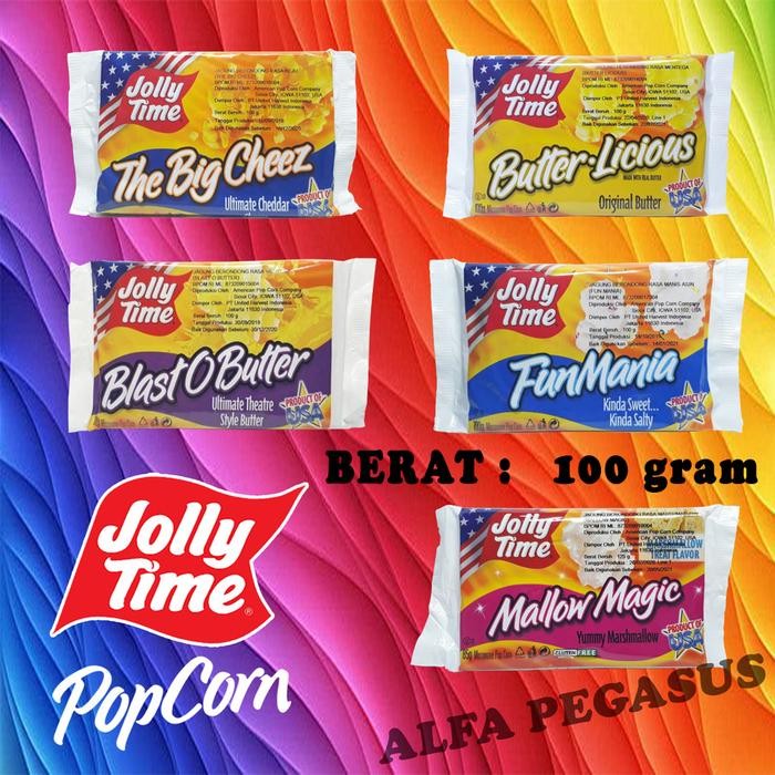 

JOLLY TIME POPCORN , ALL VARIAN RASA : TBC, BOB, FM, B L & MM