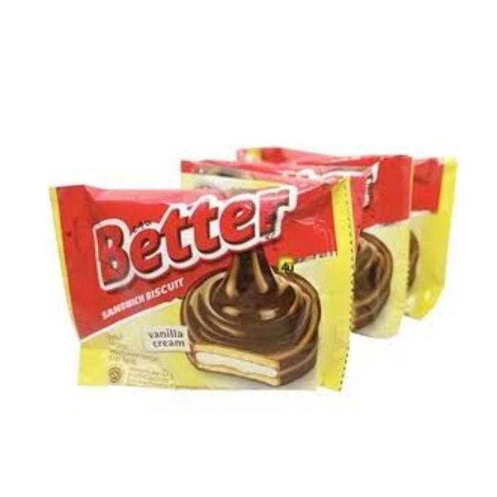 

ROMA BETTER SANDWICH (10PCS/1RCG) BISCUIT SANDWICH LAPIS COKLAT DENGAN KRIM VANILA