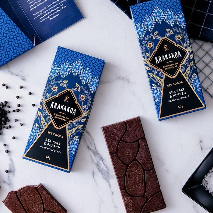 

KRAKAKOA - FLAVOURED DARK CHOCOLATE, SEA SALT & PEPPER / COKLAT HITAM