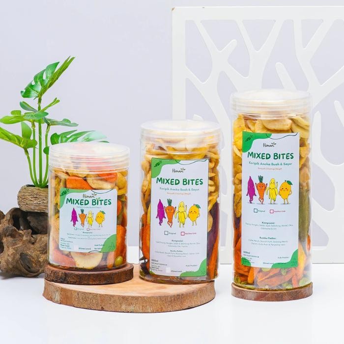 

MIXED BITES KERIPIK ANEKA BUAH & SAYUR KEMASAN 100GR KRIPIK CRISPY APEL