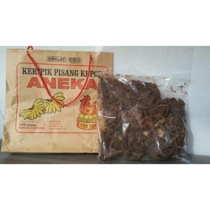 

KERIPIK PISANG COKLAT ANEKA YEN-YEN LAMPUNG KEMASAN BOX 900G