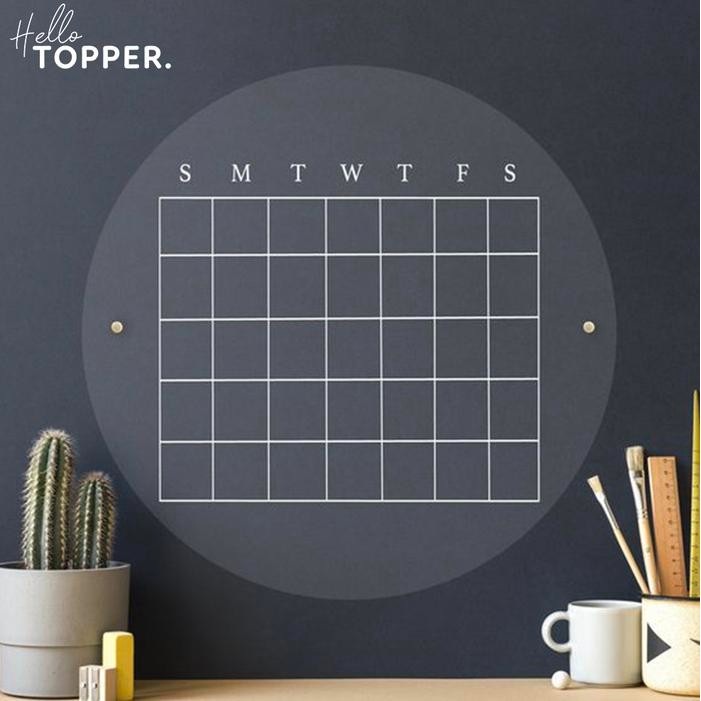 

Acrylic Planner Round Planner Akrilik Schedule Board Bulat