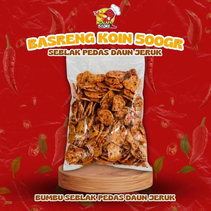 

BASRENG KOIN BUMBU SEBLAK DAUN JERUK 1KG MIX PEDAS 500GR + ORIGINAL 500GR