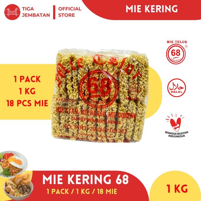 

I6E7 Mie Kering 68 Isi 18 Pcs Mie Mie Kering Mie Telur Mie Oven Mie Burung Dara Mie Atoom
