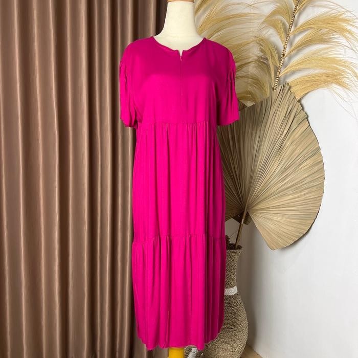 VARISHA Daster Midi Homedress Busui Polos Bahan Katun Rayon Premium Panjang Dress Bumil Motif