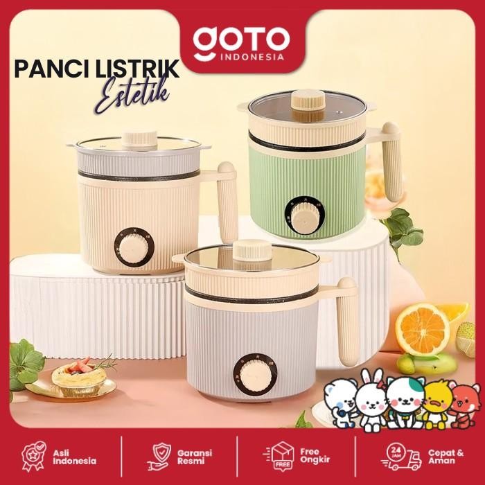 Steincookware - Goto Lucas Panci Listrik Mini Fry Pan Hotpot Elektrik Kukus Serbaguna