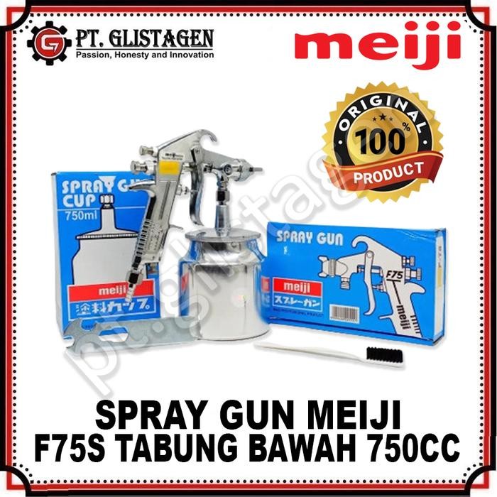 Limited Meiji F75S Mesin Cat Semprot Spray Gun F 75 S Tabung Bawah Original
