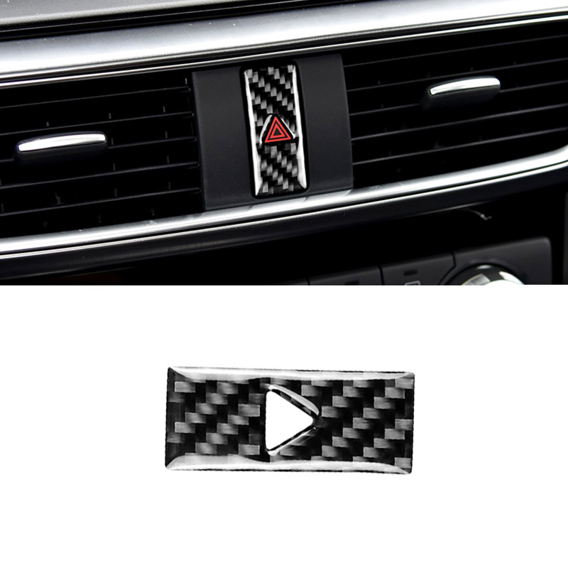 For Mazda CX-5 CX5 2017 2018 Carbon Fiber Car Center  Console Safety