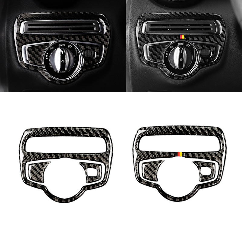 For Mercedes Benz C Class W205 C180 C200 C300 GLC260 3pcs Carbon
