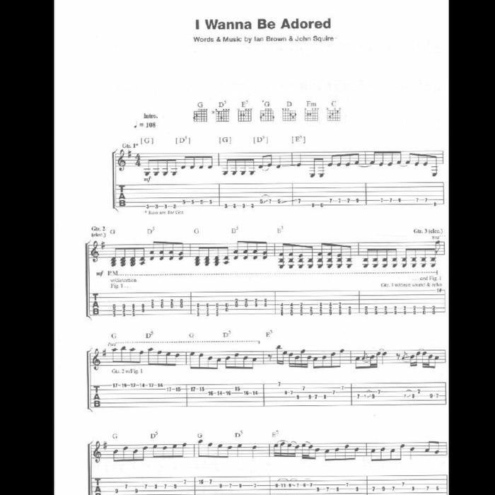 Buku Tablature Gitar - The Stone Roses - The Stone Roses