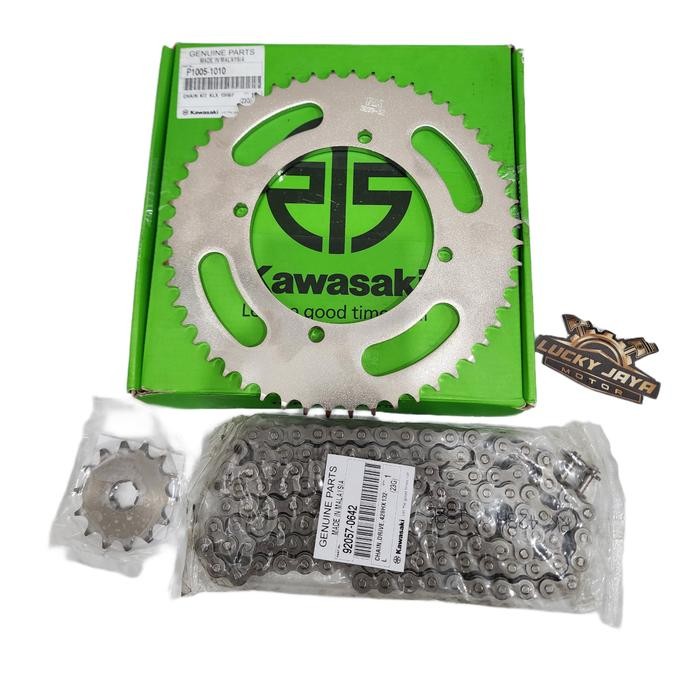 GEARSET GIRSET CHAINKIT GEAR GIR SET RANTAI KLX 150 BF ORIGINAL