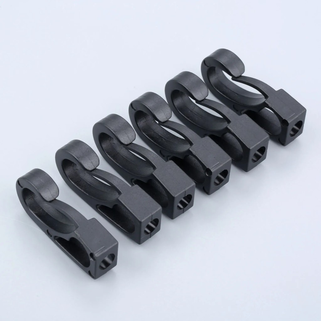 IMPORT 6Pcs Kayak Canoe Boat Dinghy 6mm Bungee Elastic Rope Shock Cord Terminal End Hook Snap Clips