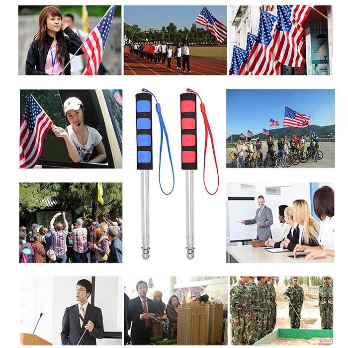 2METER TIANG BENDERA PORTABLE TONGKAT BENDERA TELESKOPIK