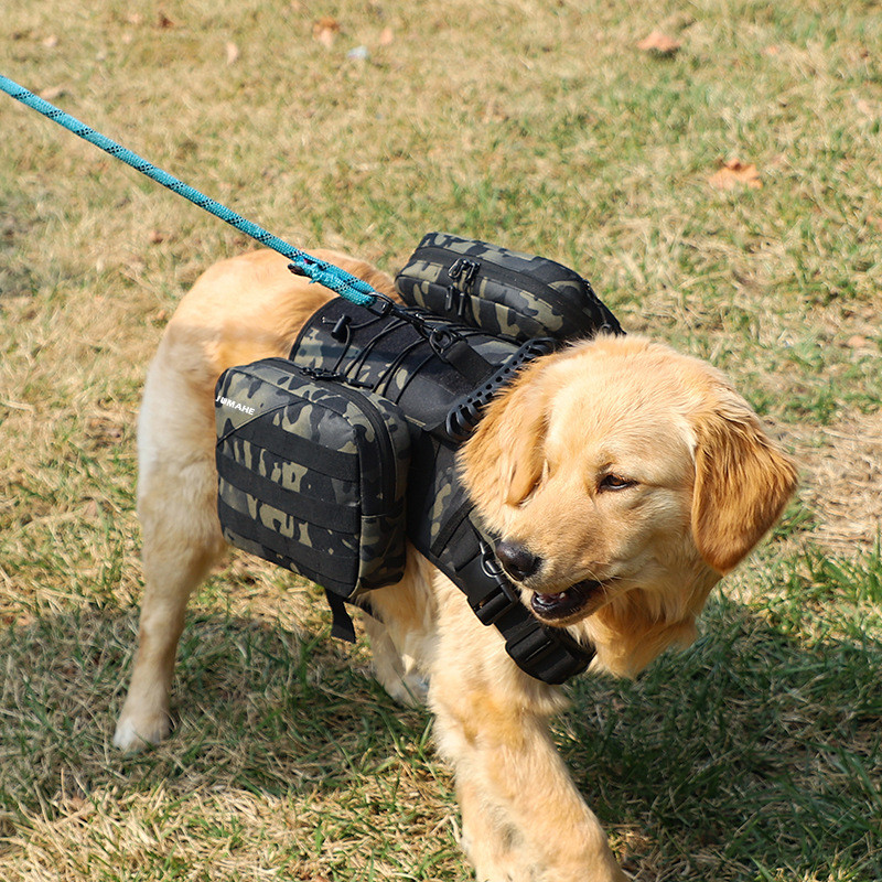 

Pet Dog Self Backpack Outdoor Sports Dog Treat Bag Medium Large Dog Detachable Oxford Cloth Cool