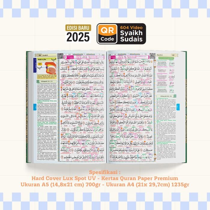 TERMURAH Al-Quran Besar Super Tajwid dengan Kode Tajiwd dan Belajar Tajwid Praktis Al-Quran Safwan