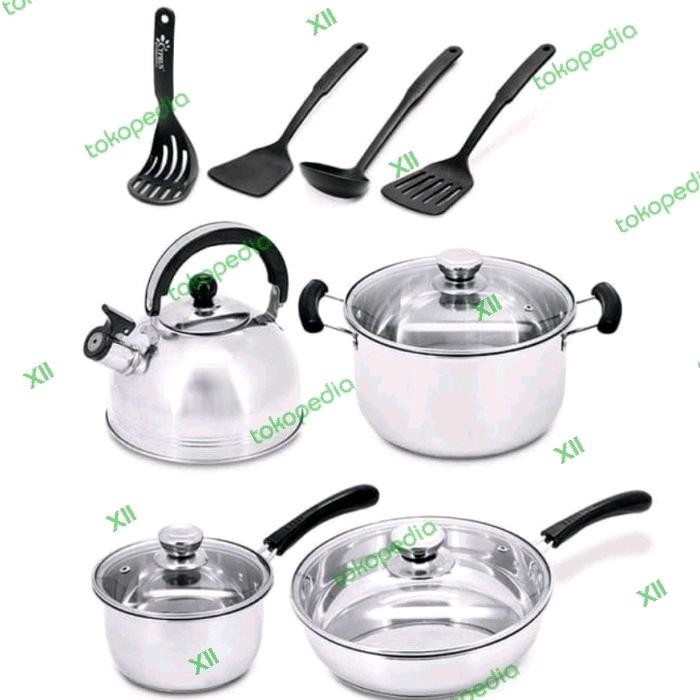 Cyprus Sunday Stainless Cookware Set ~ Paket Panci Serbaguna