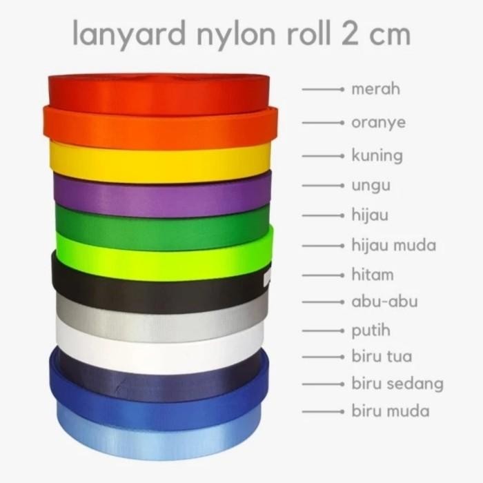 

TERLARIS Bahan Tali Lanyard Nilon ukuran 2 cm per Roll READY STOCK