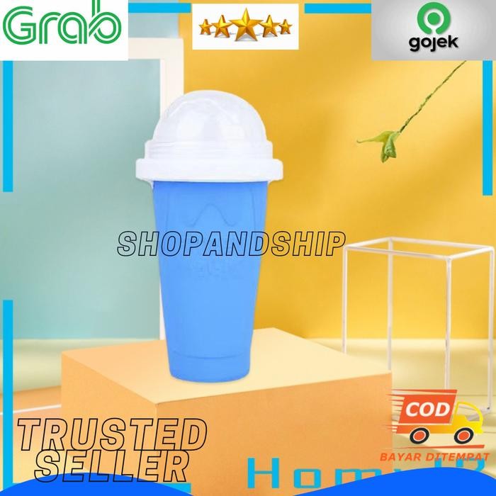 Frozen Cup Alat Pembuat Eskrim Slushy Cup Smooties Squeeze Cup