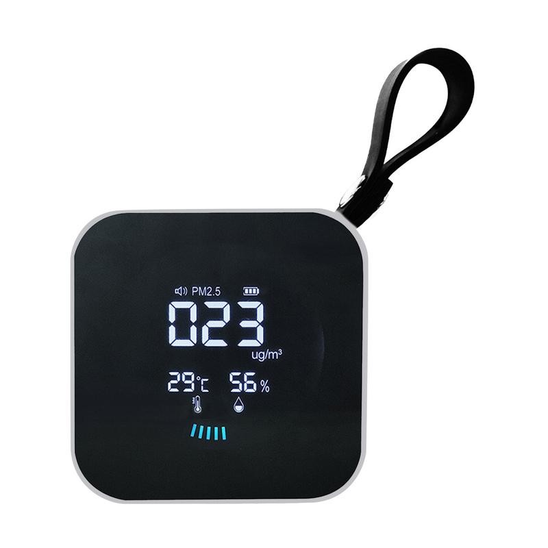 Portable PM2.5 Air Quality Monitor Highly Sensitive Temperature Humidity Monitor Home Indoor Digital