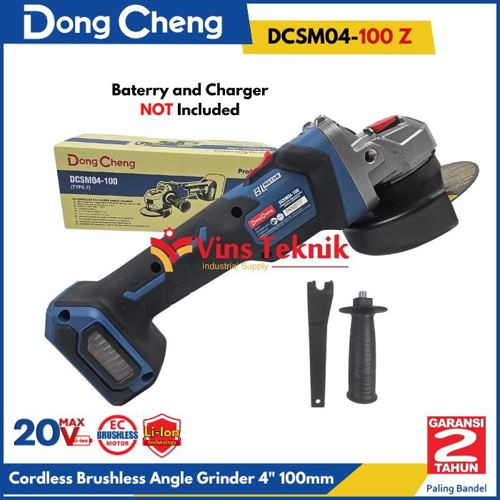 Isku Perkakas - Dongcheng Dcsm04-100 Z Brushless Angle Grinder 4" Gerinda Baterai Dcsm04-100Z Unit