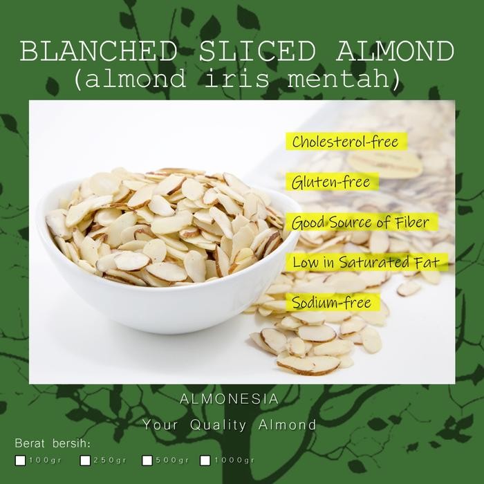 

Kacang Almond Iris/Slice Almonesia 1kg