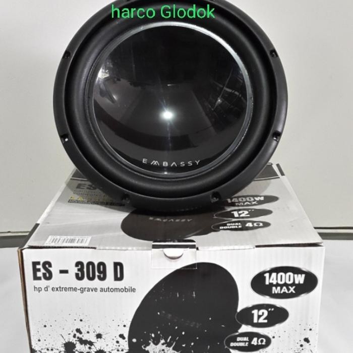Banyak Dicari Subwoofer 12" Embassy Es-309D Double Coil Embassy Es-309D Magnet Besar