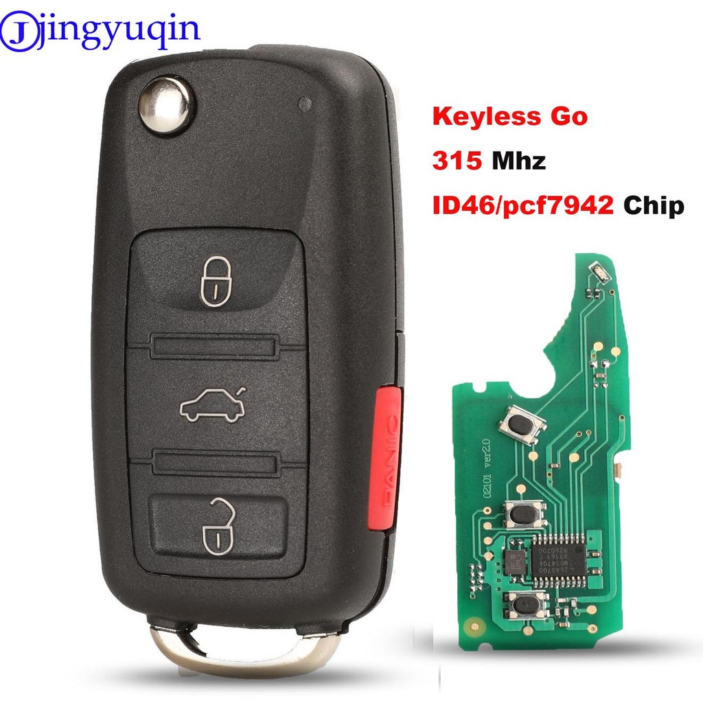 jingyuqin pcf7942 315Mhz ID46 Chip 4B Flip For VW Polo Passat B5