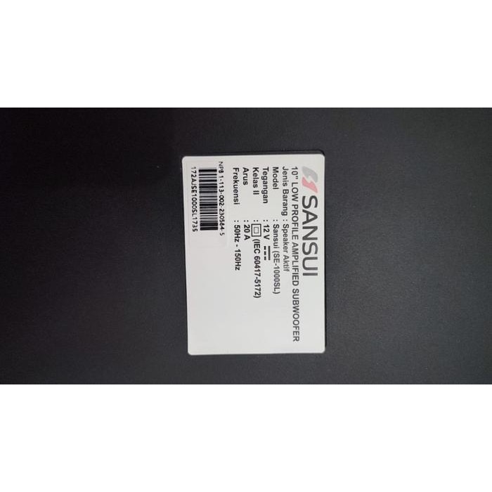 Laris Subwoofer Kolong Sansui Se 1000 Sl / Sub Kolong Baby Sansui 10 Inch