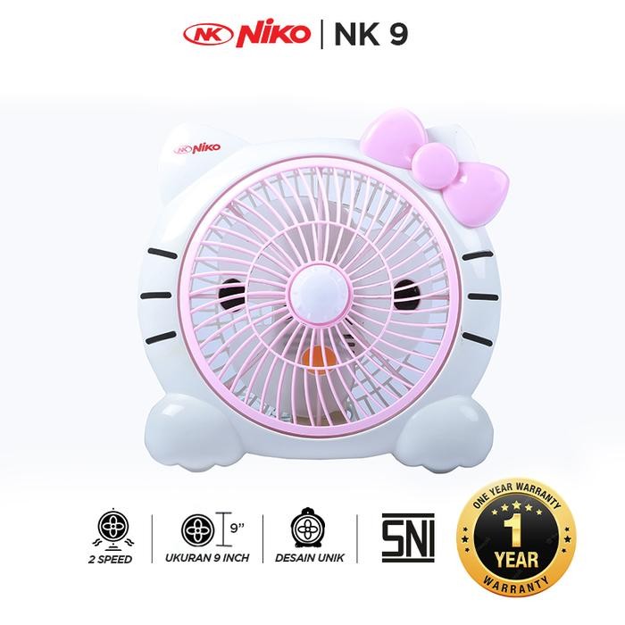 KIPAS ANGIN MEJA NIKO 9 INCH - PUTIH