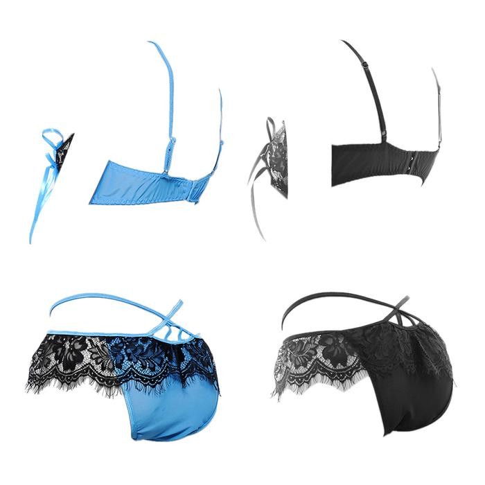 NEW B261 Set Pakaian Dalam Wanita BH Bra Kawat Underwire Tali Pita Ikat CD Panties Lace