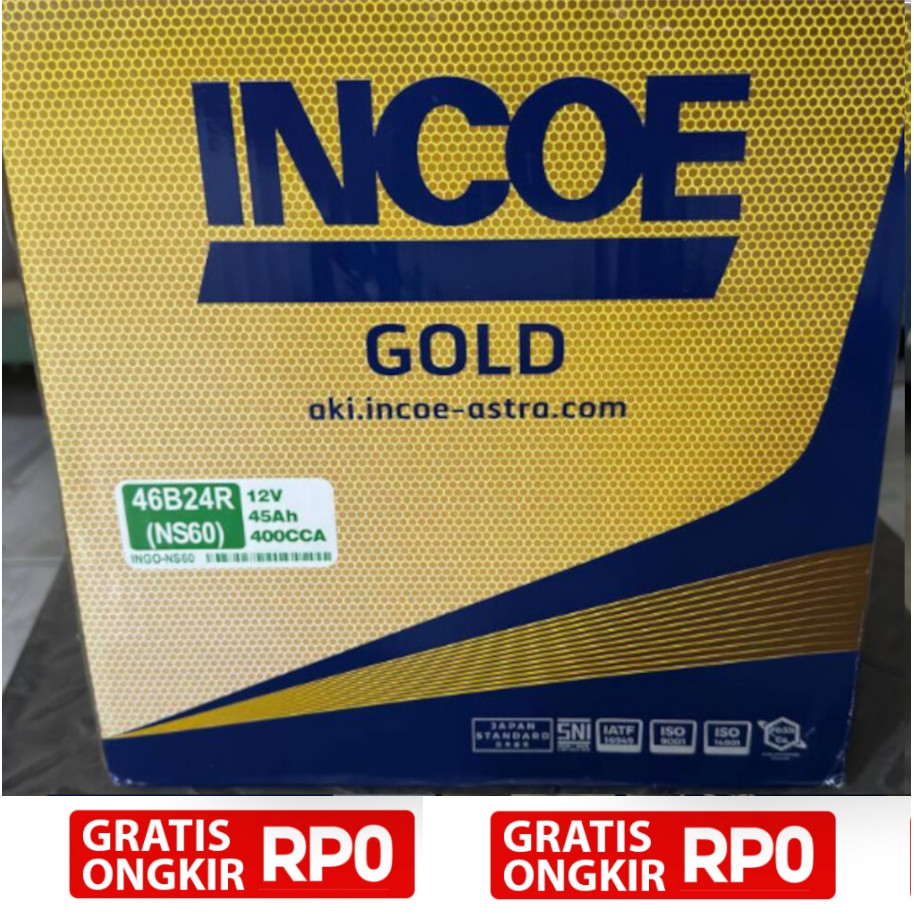 Aki Incoe NS60 / 46B24R Incoe Gold Original Asli 100%