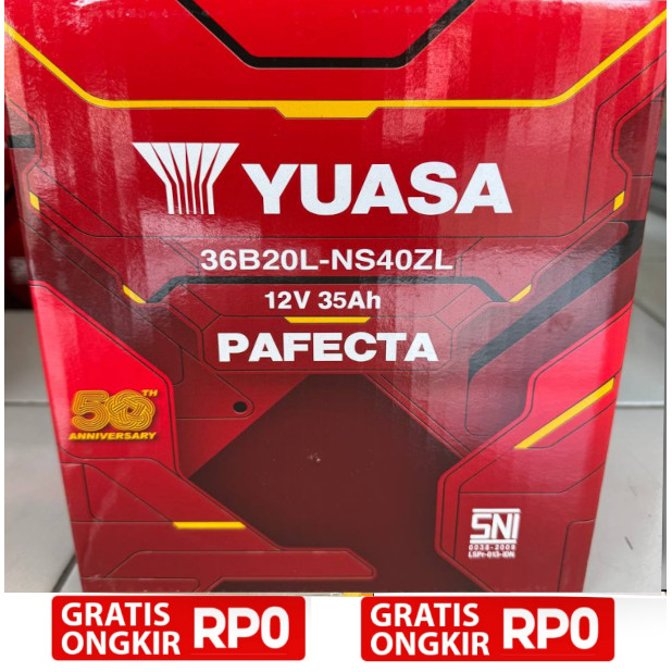 Aki Basah Yuasa 36B20L NS40ZL untuk Mobil Toyota, Mitsubishi, dan Lainnya