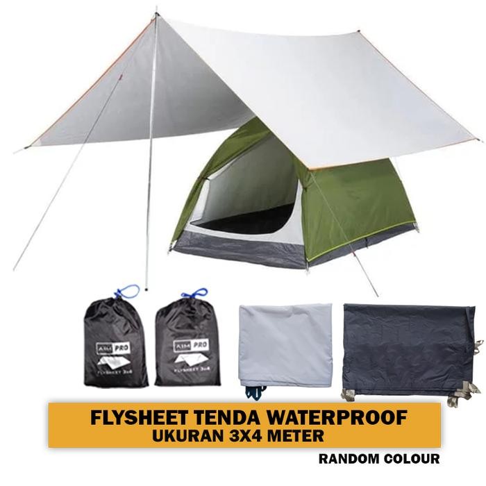 Flysheet Tenda Ukuran 3X4 Meter Ultralight