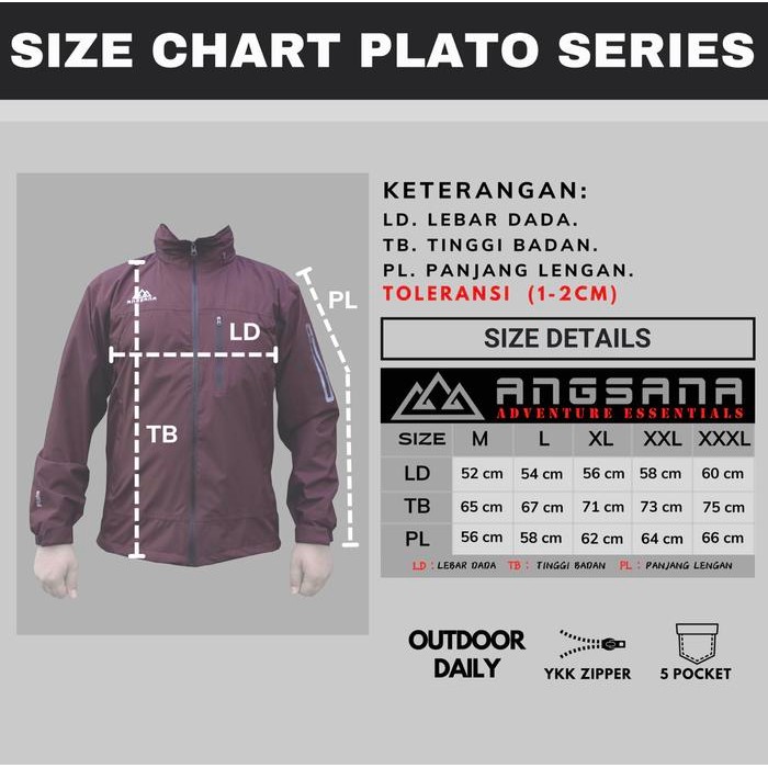 Jaket Angsana Seri Waterproof Breathable