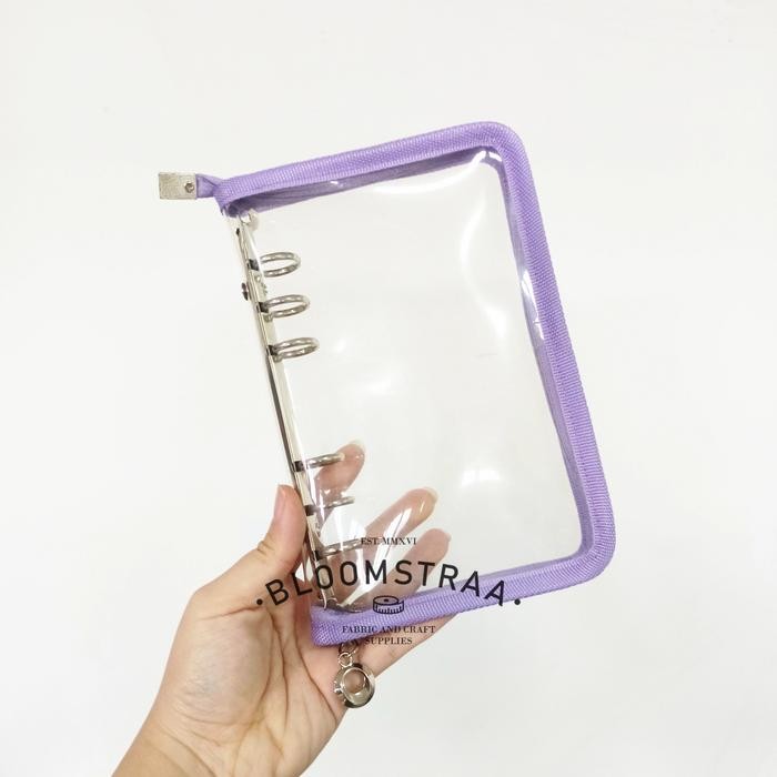 

TERLARIS Clear Cover Binder Zipper A6 Ring 6 Planner Mika PVC Transparan READY STOCK