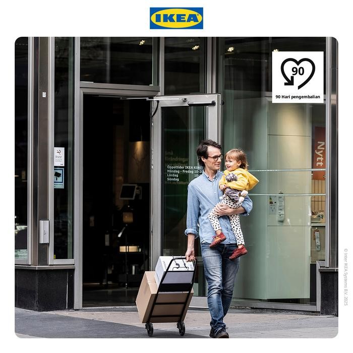 NEW IKEA RULLEBR Troli Belanja Serbaguna Hitam